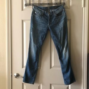 7 For All Mankind Josefina Blue Boyfriend Jeans 27